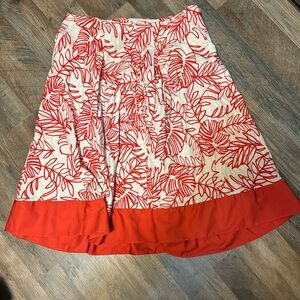Orange floral Lane Bryant full skirt sz 16